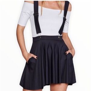 NWT Blackmilk Black Suspender Skirt with Pockets Medium